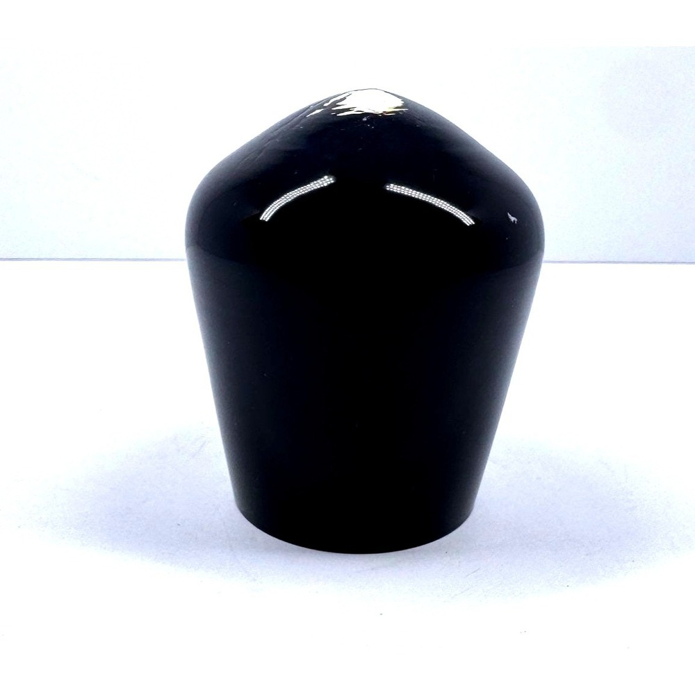 Vintage Black Art Glass Hollow Dome Vase Globe 4 Inch Modern Retro